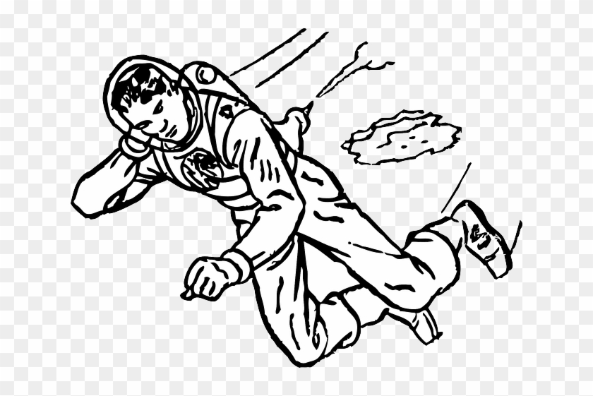 "jetpacking Around Lady Liberty" - Retro Astronaut Clip Art - Png Download