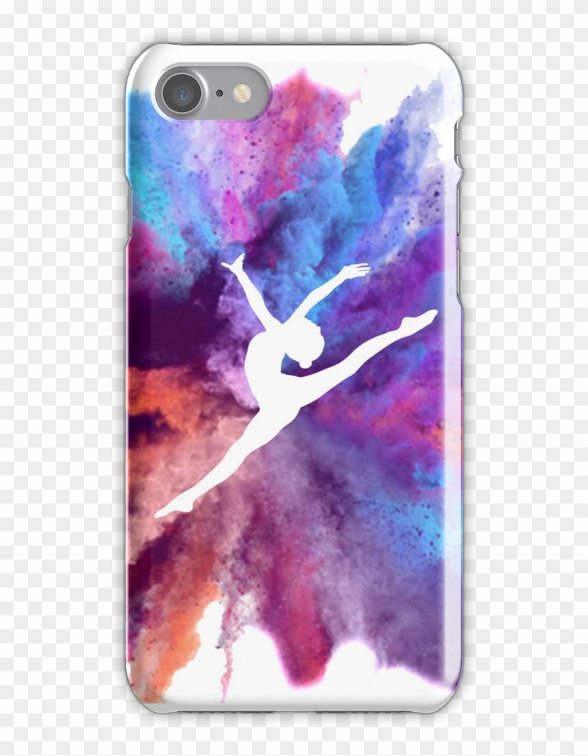 Gymnast Rainbow Explosion Iphone 7 Snap Case - Gymnastics Laptop Skin Clipart