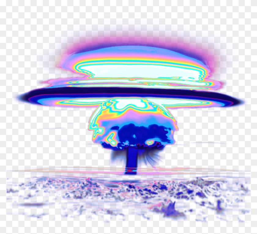 #explosion #cloud #nuclear #holo #holographic #colorful - Transparent Background Nuke Explosion Png Clipart