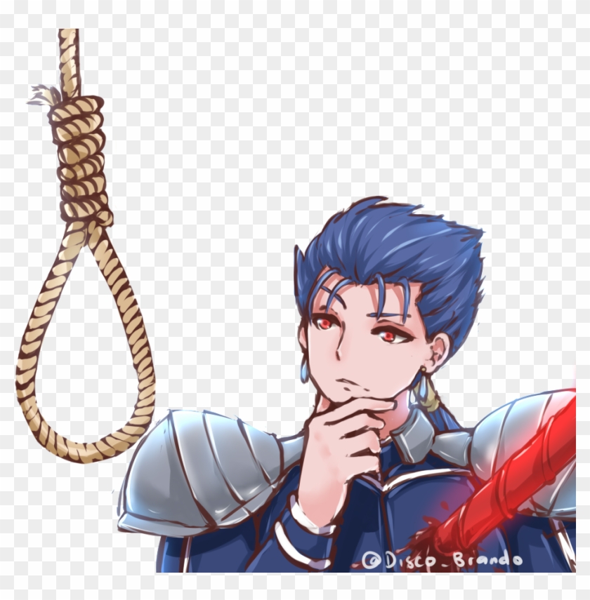 Resized To 90% Of Original - Rope Around Neck Anime Clipart