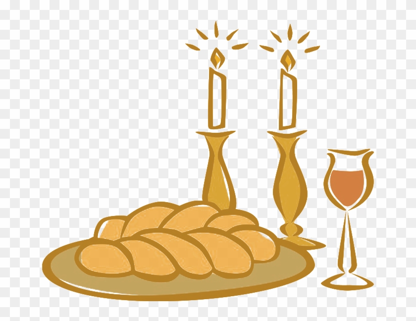 Shabbat Candles Judaism Clip Art - Shabbat Clipart - Png Download
