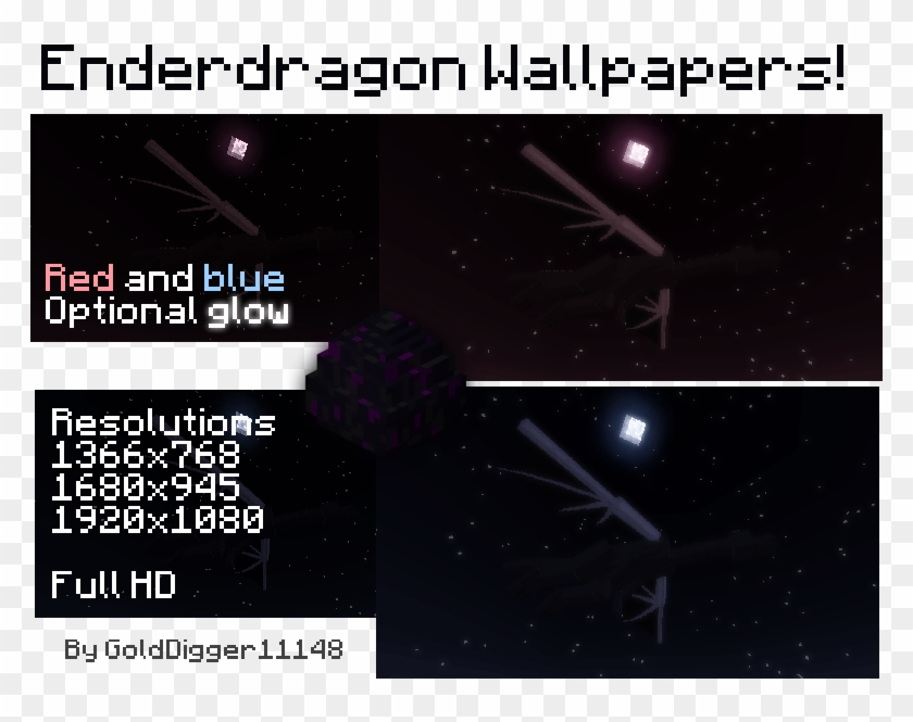 Enderdragon Wallpapers 1920x1080, And - Minecraft Ender Dragon Clipart #4906511