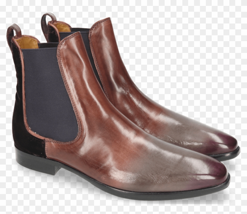 Ankle Boots Emma 8 Plum Velluto Dark Pink - Chelsea Boot Clipart #4906692