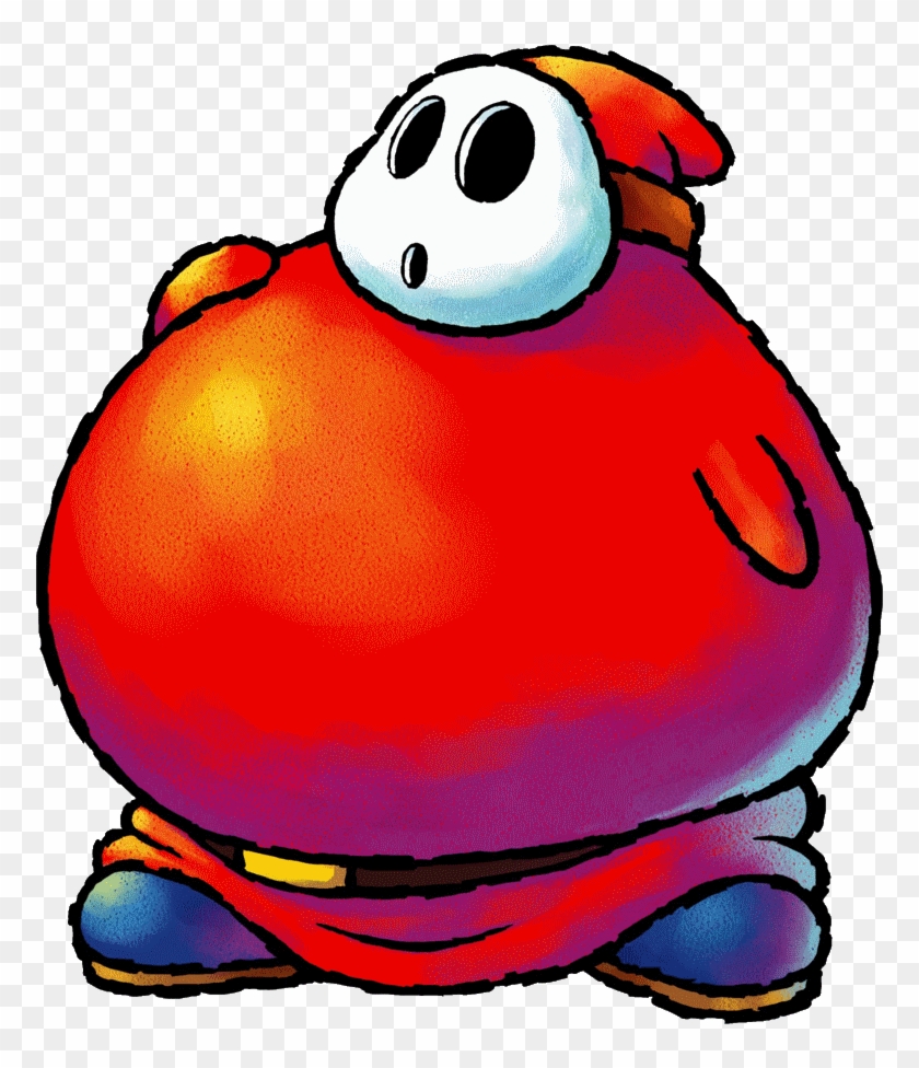 Enlarged Clipart Mario World - Fat Shy Guy Yoshi's Island - Png Download