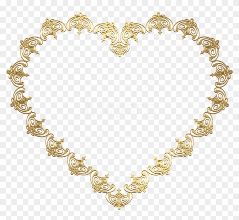 Free Png Heart Gold Transparent Png - Portable Network Graphics Clipart #4907850