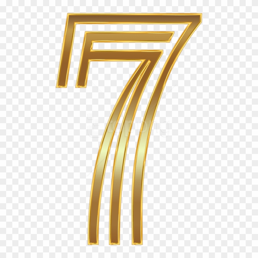 Free Png Number Seven Gold Png Images Transparent Clipart