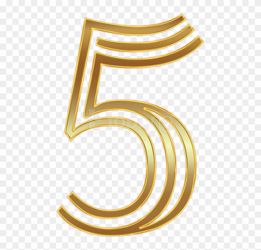 Free Png Download Number Five Gold Clipart Png Photo - Numero 5 Png Transparent Png