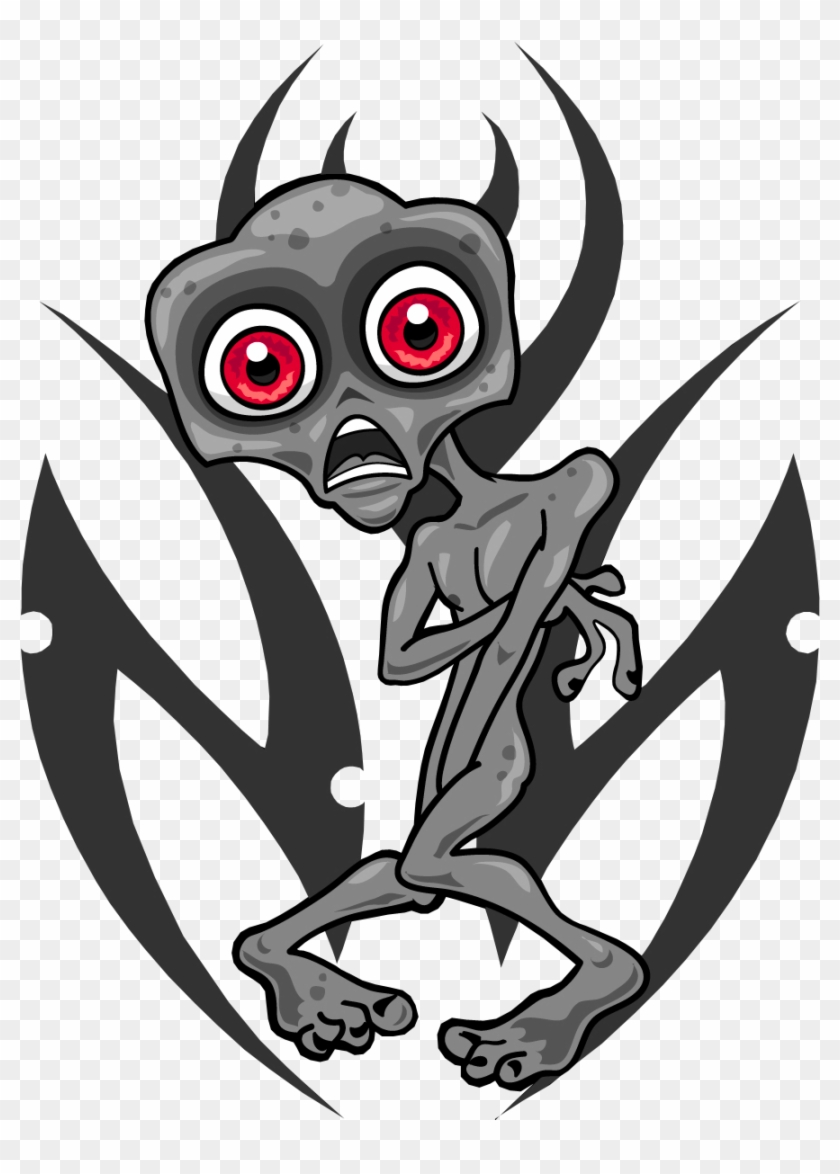 Funny Alien Render - Cartoon Clipart #4907953