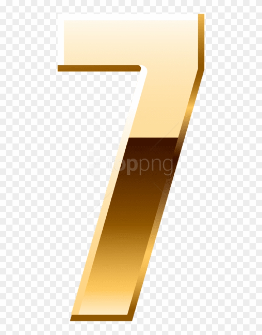 Free Png Download Gold Number Seven Png Clipart Png - Paper Product Transparent Png #4908270