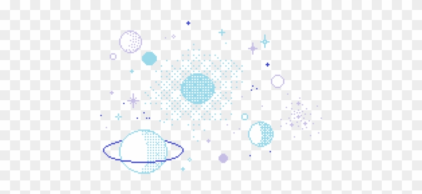 #overlay #png #pastel #galaxy #pixel #stars #blue - Transparent Stickers Edits Png Clipart