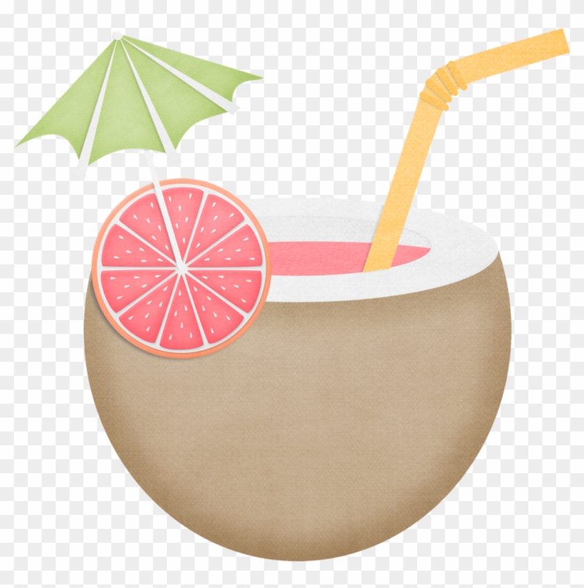 Hawaiian Aloha Tropical Havaianas, Coconut Drinks, - Hawaiian Clipart - Png Download