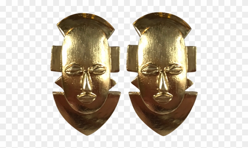 'swazi' Oversized Studs - Mask Clipart #4909045