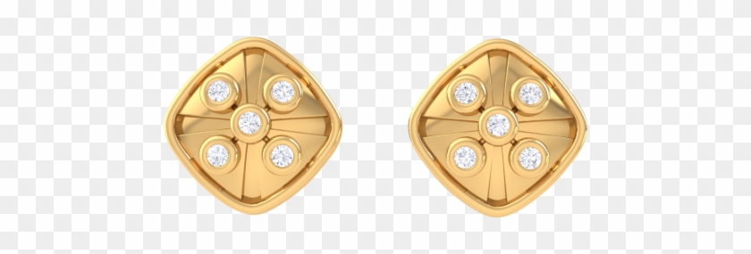 Dan Ear Studs For Men - Mens Gold Earring Png Clipart #4909177