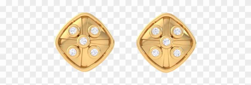 Dan Ear Studs For Men - Mens Gold Earring Png Clipart