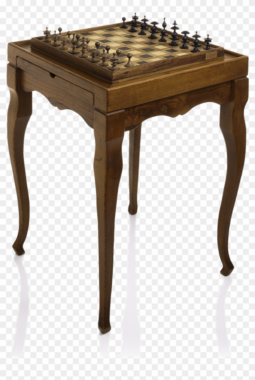 Picture Of Chess Table With Drawer For Pieces - Chess Table Png Clipart #4910164