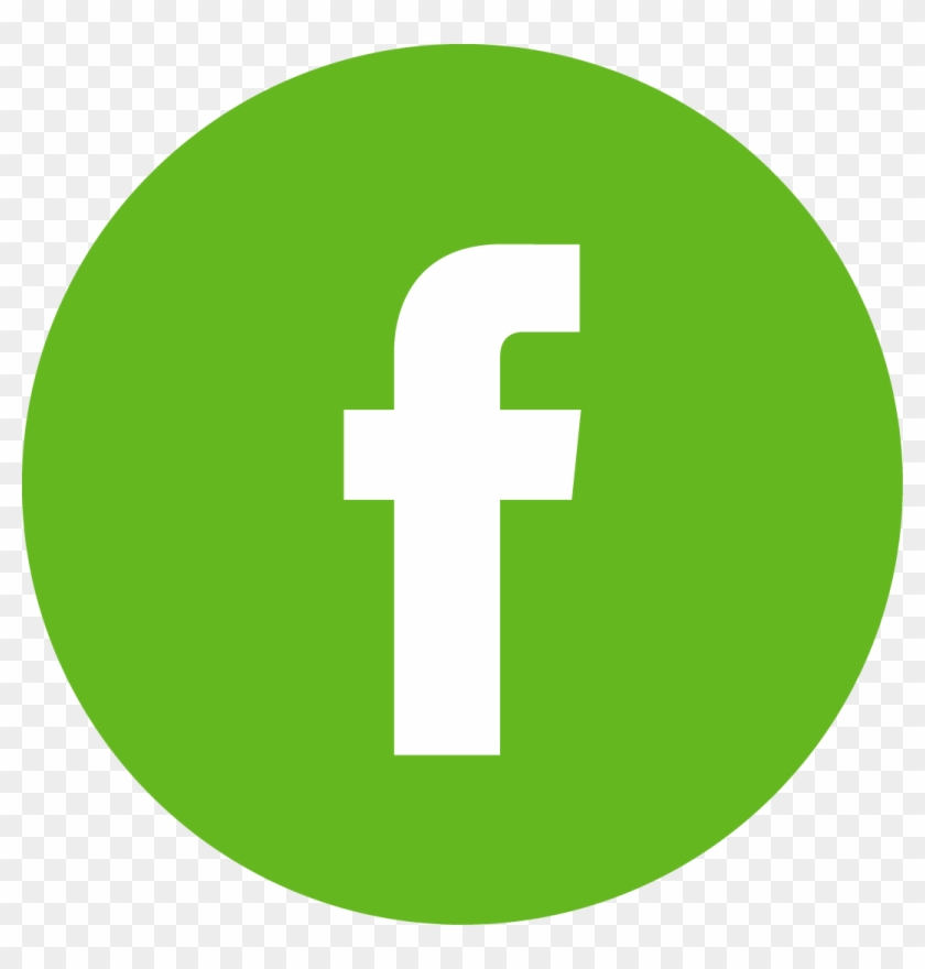 Facebook Logo Button - Round Green Facebook Logo Clipart