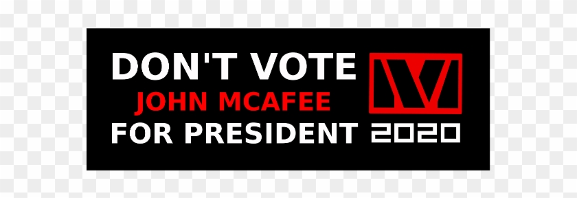 Don't Vote Mcafee 2020 Bumper Sticker Clipart
