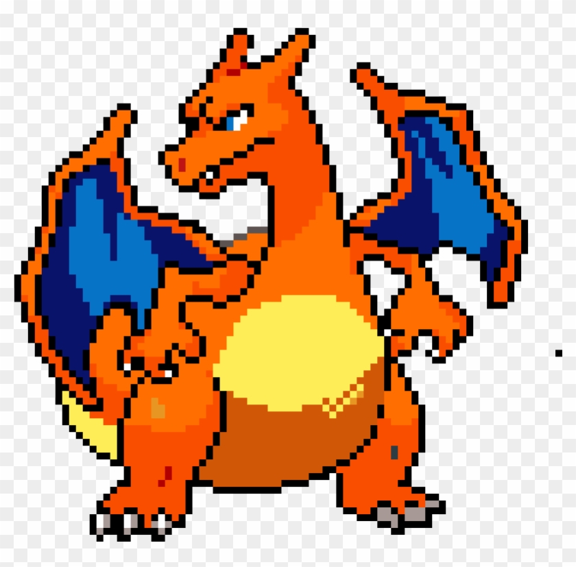 Charzard Nigga - Pixel Art Minecraft Charizard Clipart #4911644