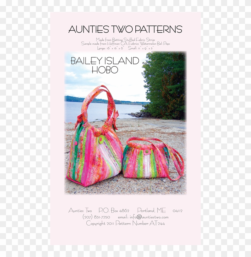 At244 Bailey Island Hobo - Bailey Island Hobo Bag Pattern Clipart #4911931