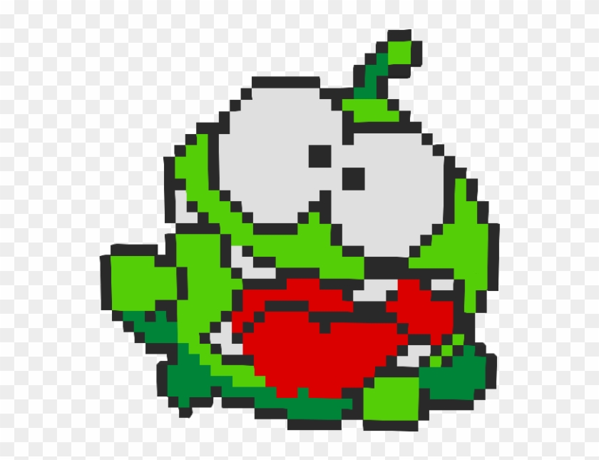 Om Nom From Cut The Rope - Laughing Crying Emoji Pixel Art Clipart