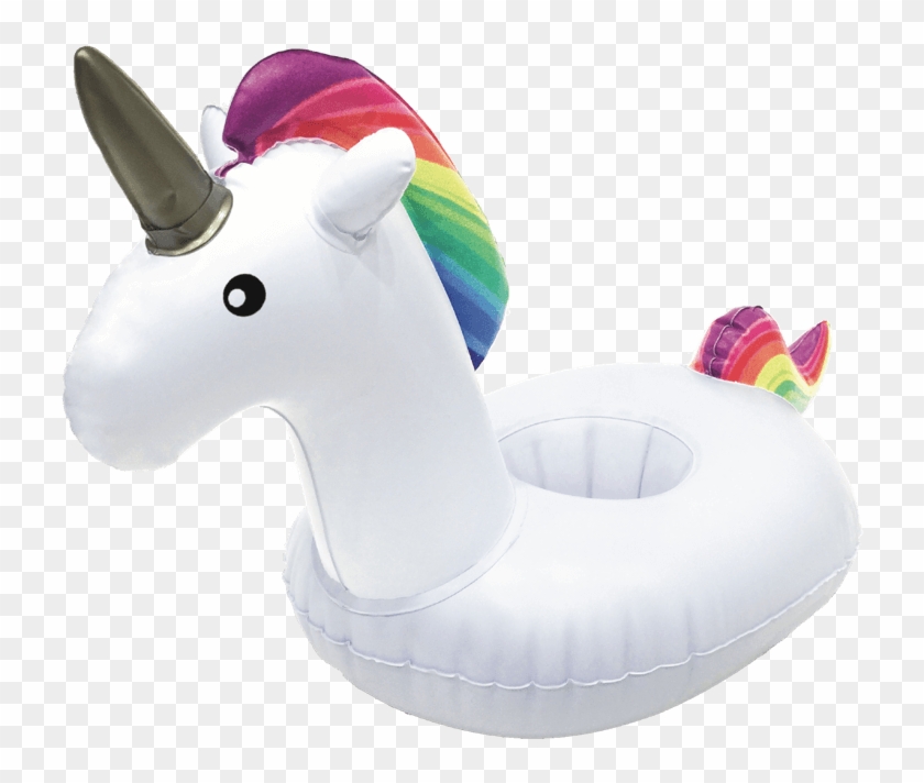 Floaty Unicorn Cup Holder - Inflatable Clipart