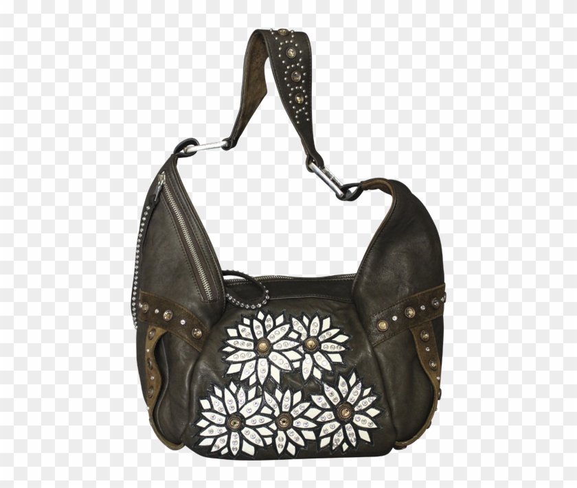 Kippys Dark Chocolate & White Daisy Hobo - Hobo Bag Clipart #4912878