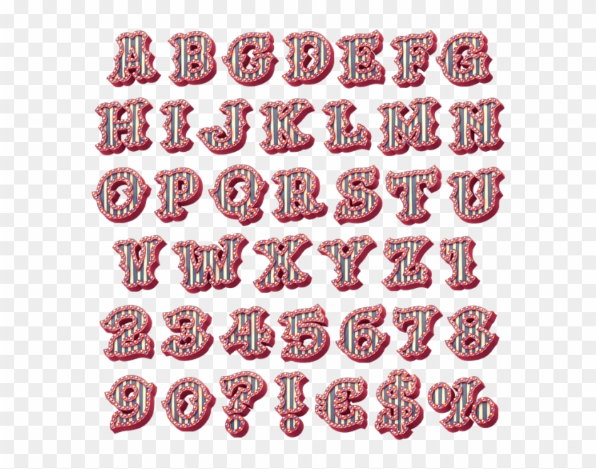 3d Bright Carnival Typeface Clipart #4913178