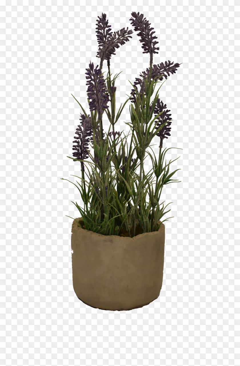 Big Lavender Pot - Flowerpot Clipart #4913451