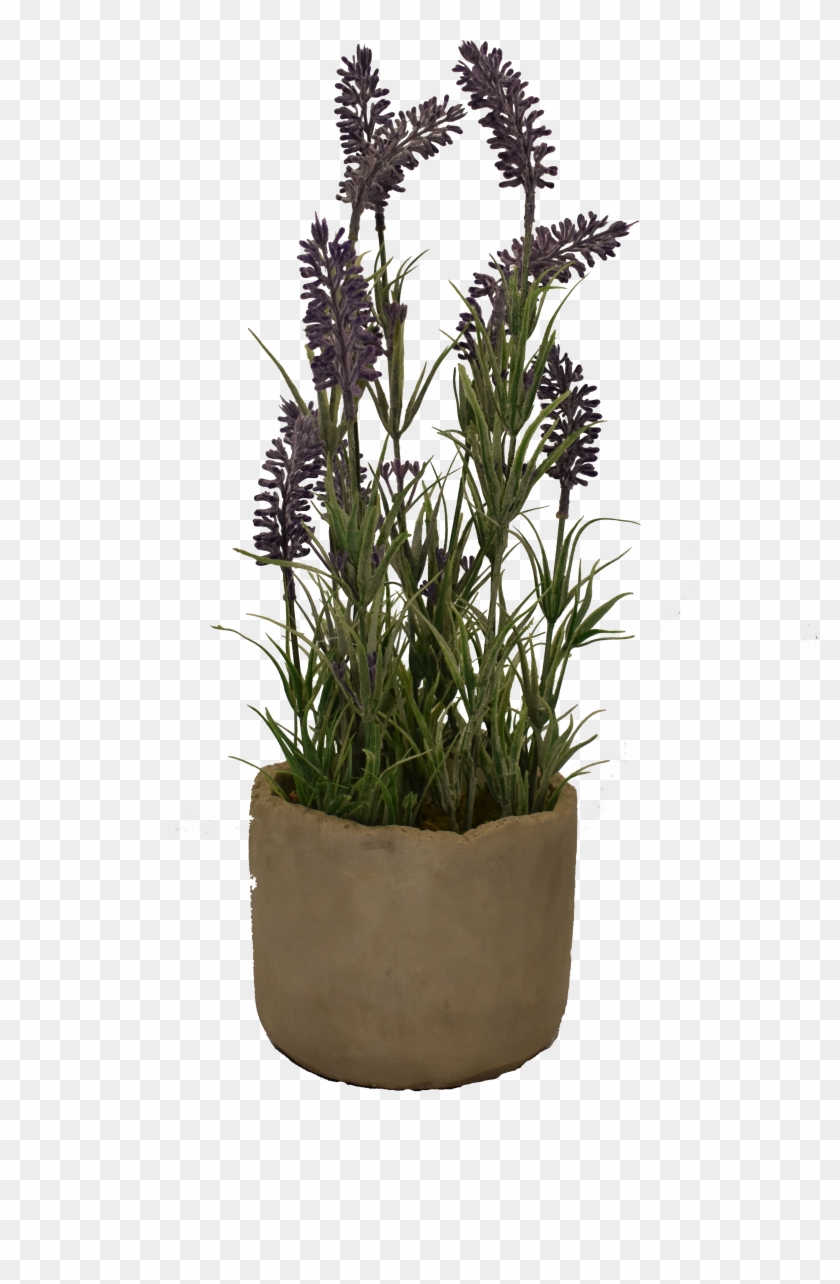 Big Lavender Pot - Flowerpot Clipart