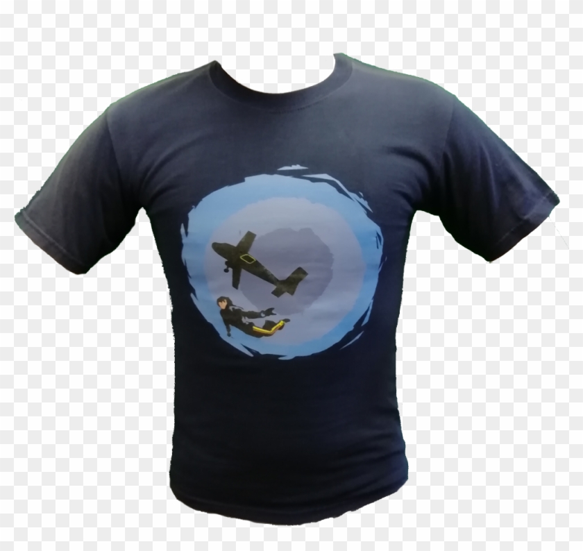 Skydiver Circle T Shirt - Seabird Clipart
