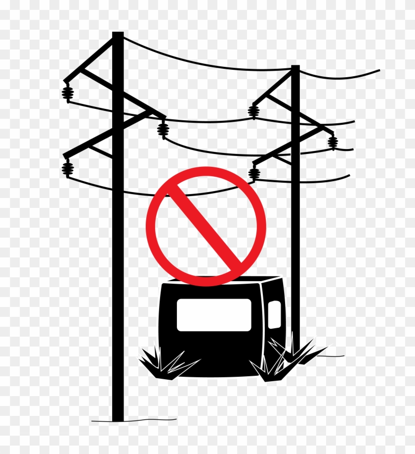 Deer Hunting Hut Near Power Lines Clipart #4913639