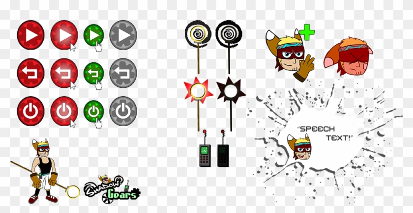 Buttons And Hud Elements - Cartoon Clipart #4913640