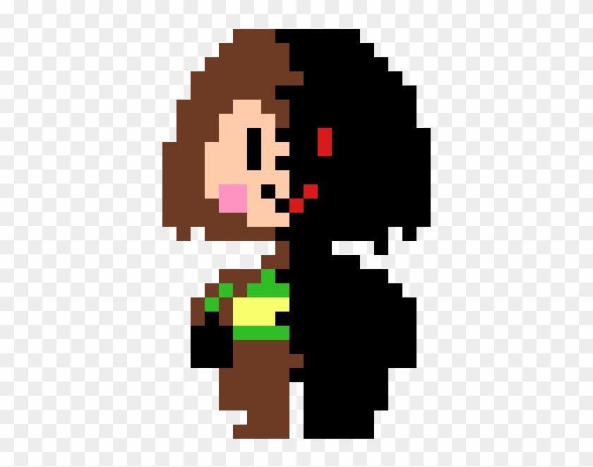 Glitchtale Chara - Undertale Human Pixel Art Clipart