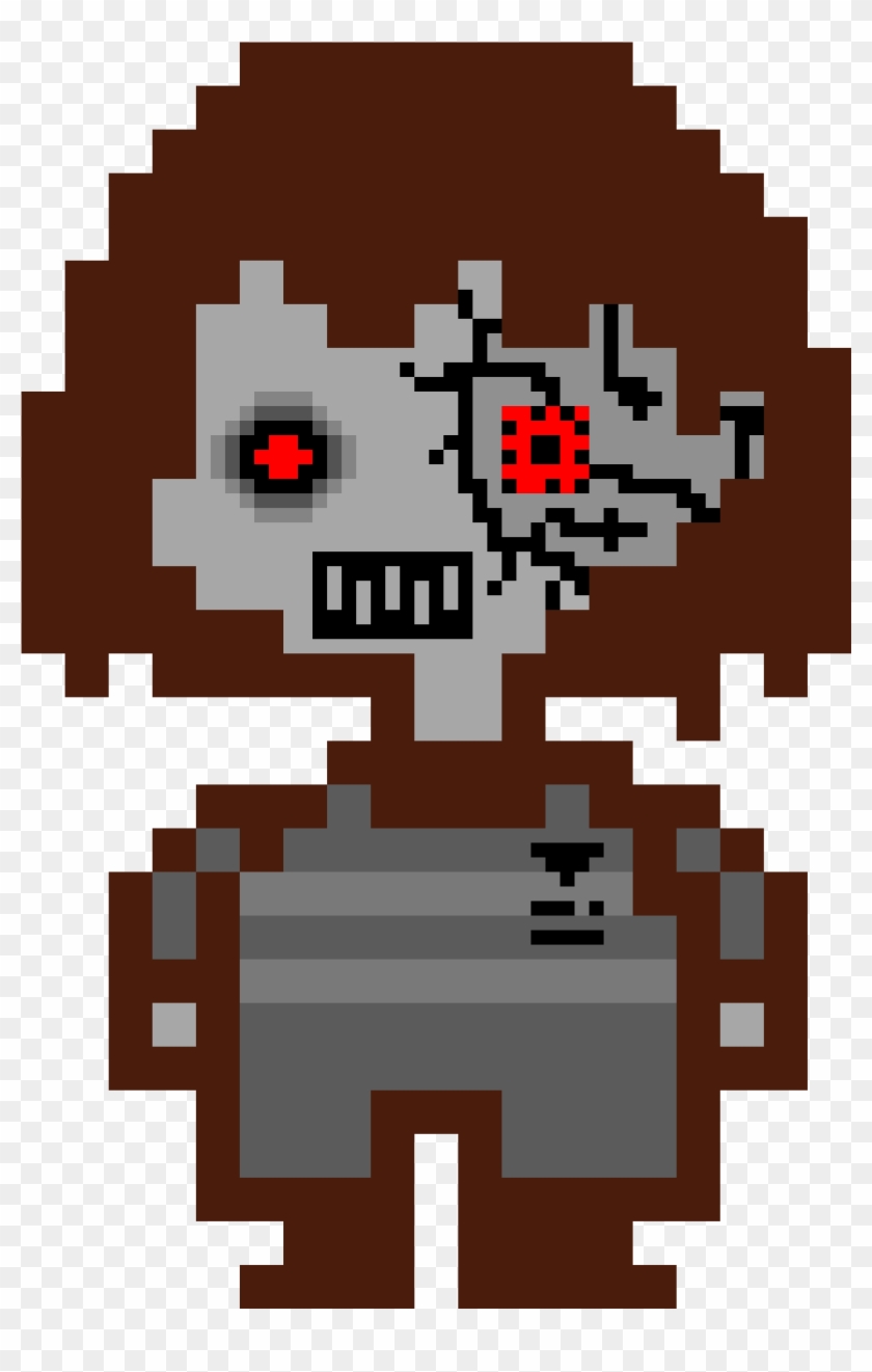 Ciborg Frisk Chara Sprite Undertale Human Pixel Art Clipart Pikpng