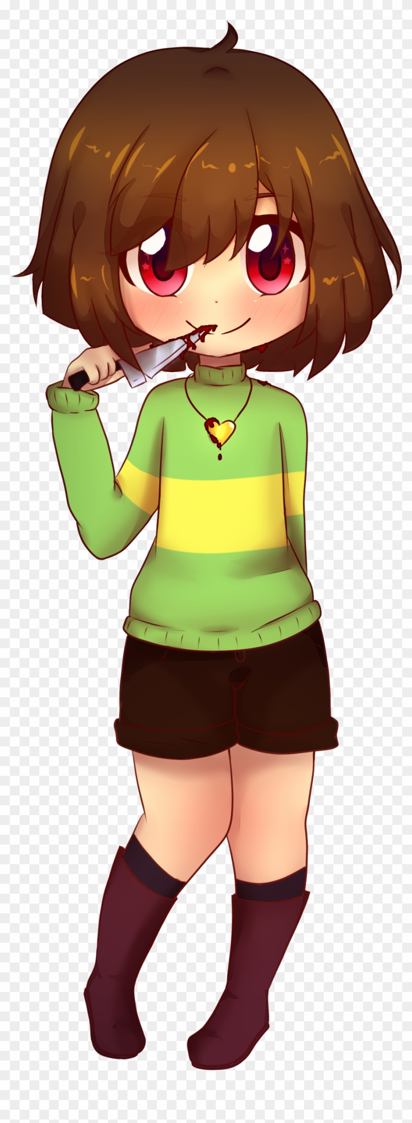 Chara Undertale Chibi , Png Download - Chara Undertale Chibi Clipart #4914568