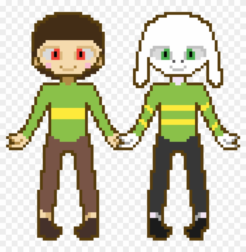 Chara & Asriel {brokensoul} , Png Download - Pixel Clipart #4914760
