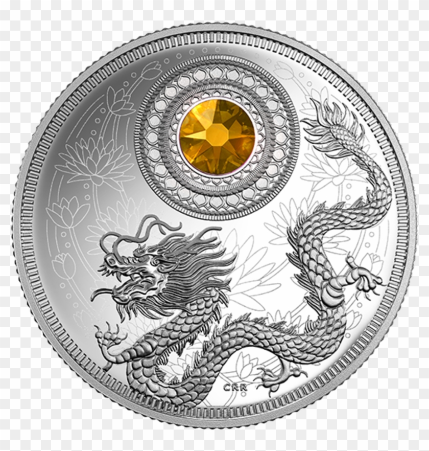 2016 $5 1/4 Oz Fine Silver Coin With Swarovski - Canada 2016 Birthstones Series July Proof Silver Coin Clipart
