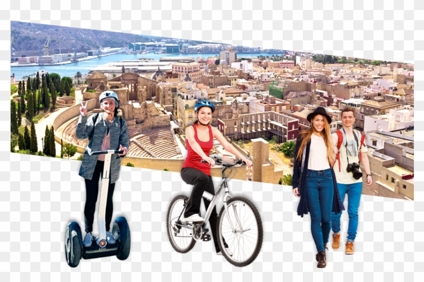 Do Tourism And Enjoy The Culture In A Fun And Unique - Street Unicycling Clipart #4916381