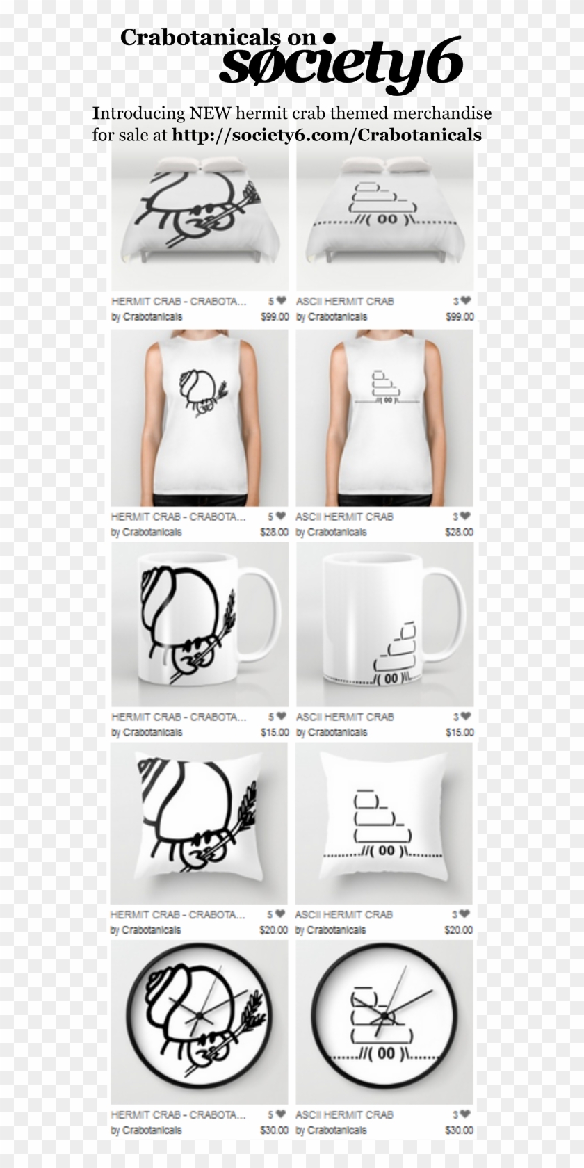 Crabotanicals Logo Merchandise - Pattern Clipart