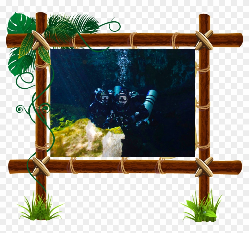 Cave Diving In Xotik-ha Cenote System - Picture Frame Clipart #4918123