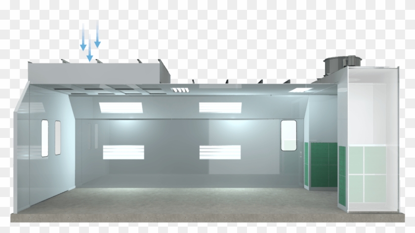 Semi Downdraft Airflow Design - Semi Downdraft Booth Clipart #4919152