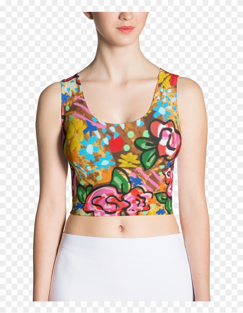 Vesey St In Bloom Nyc Street Art Crop Top - Chess Board Crop Top Clipart #4919546