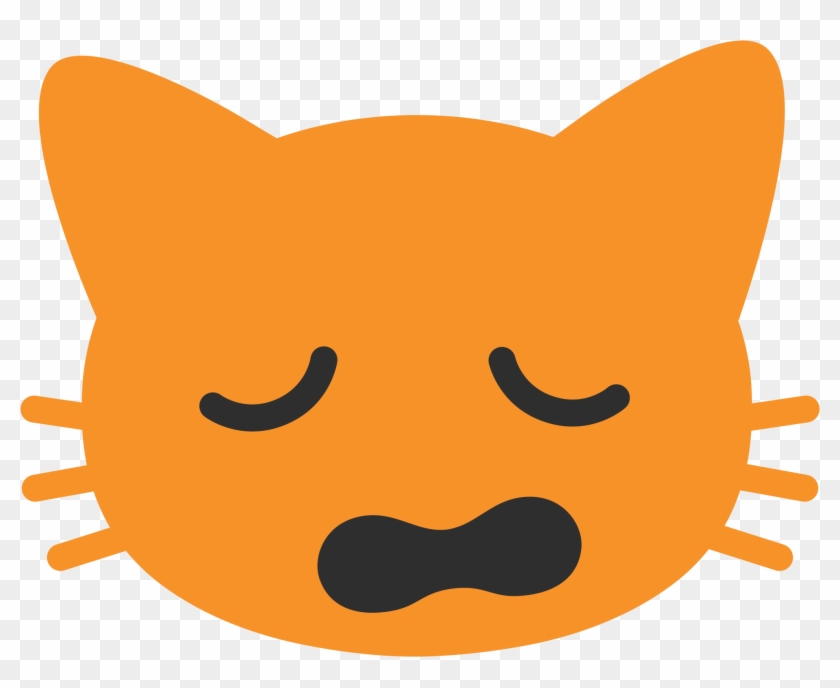 Weary Cat Emoji Android , Png Download - Weary Cat Emoji Clipart #4919624
