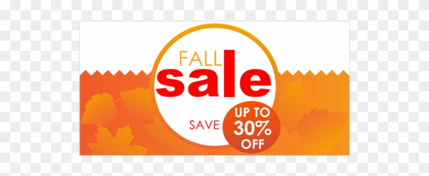 Fall Leaves White Circle Autumn Sale Savings Banners - Uggs Slippers Clipart