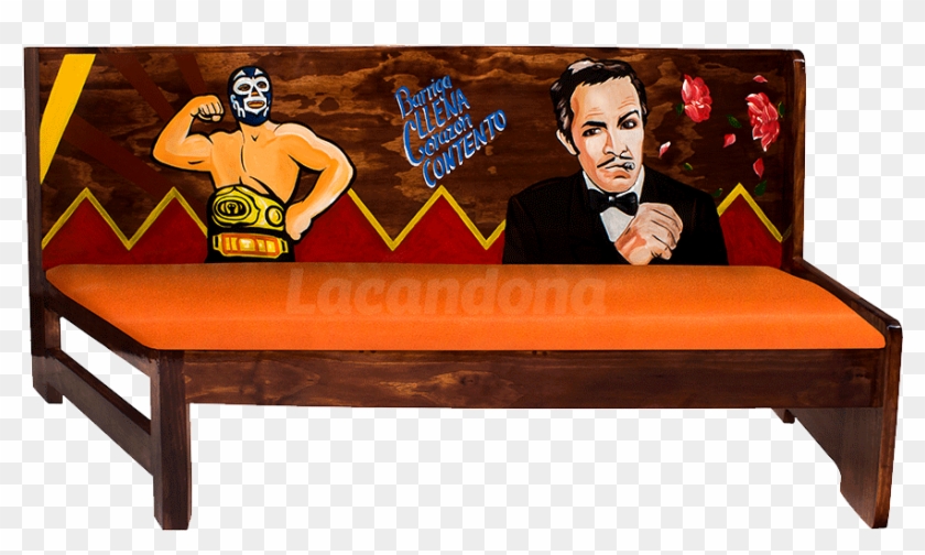 Mexican Characters Bench - Studio Couch Clipart #4920723