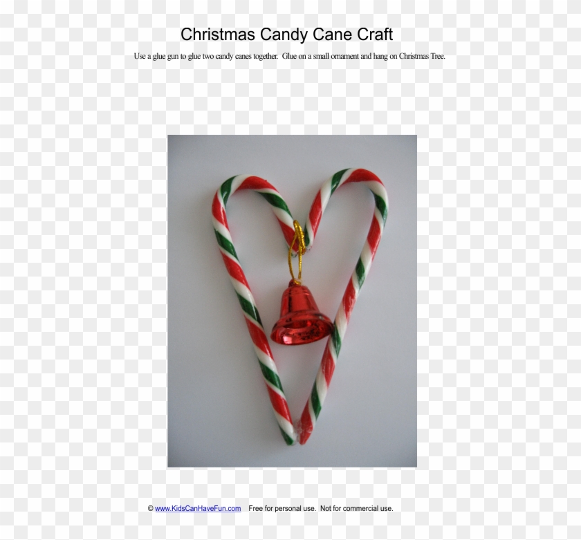 Christmas Candy Cane Heart Craft - Candy Cane Clipart