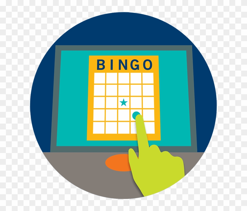 A Finger Touches An Ebingo Card Number On A Terminal - Circle Clipart