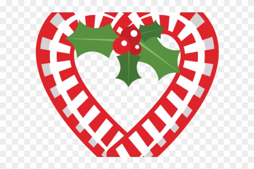 Candy Cane Clipart Heart - Heart Candy Cane Clipart - Png Download #4921999