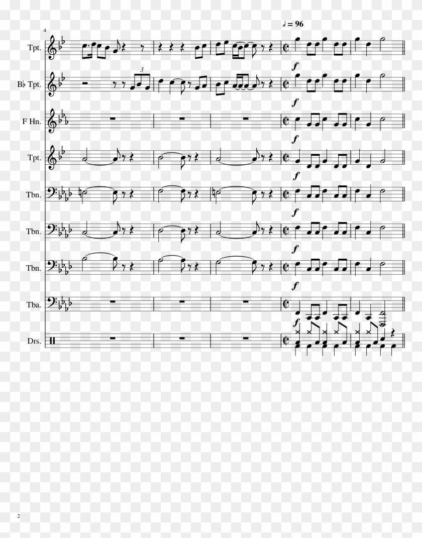 No Sheet Music Composed By Meghan Trainor Arr - Stevie Wonder Master Blaster Trumpet Score Clipart