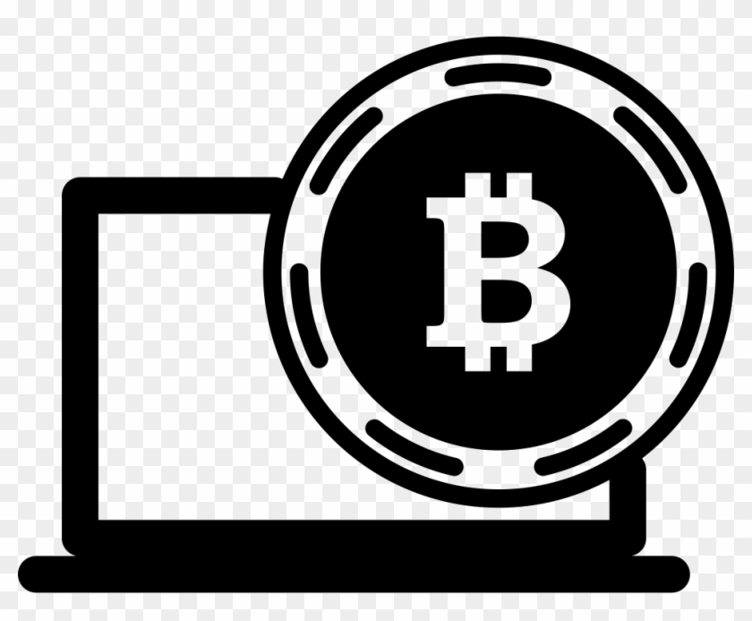 Bitcoin And Laptop Symbol Comments - Bitcoin Clipart Black And White - Png Download